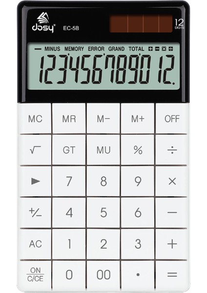12 Hane Orta Boy Masaüstü Hesap Makinesi Beyaz (Ec-5b)