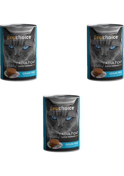 Balıklı ve Sebzeli Yetişkin Kedi Konservesi 400 gr