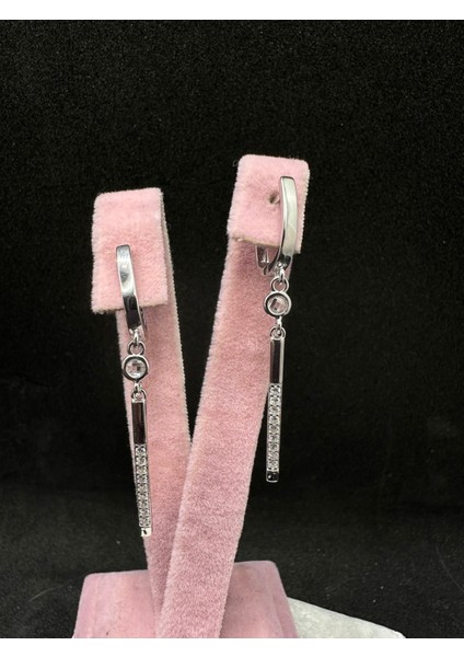 Ithal Çubuk Sallantılı Gümüş Küpe modelleri