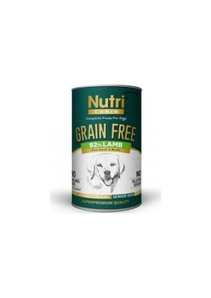 Nutri Canın Graın Free Yaşlı Köpekler Için Kuzulu Konserve 400GR