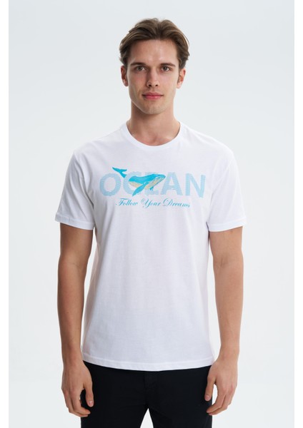 Erkek Regular Fit Penye Süprem % 100 Pamuk Bisiklet Yaka Tişört Y27344407701