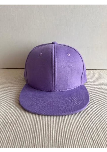 Düz Renk Basic Arkasından Ayarlanabilir Unisex Lila Renk Hip Hop Şapka