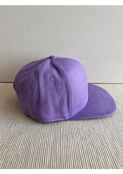 Düz Renk Basic Arkasından Ayarlanabilir Unisex Lila Renk Hip Hop Şapka