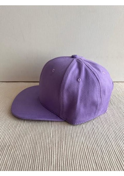 Düz Renk Basic Arkasından Ayarlanabilir Unisex Lila Renk Hip Hop Şapka