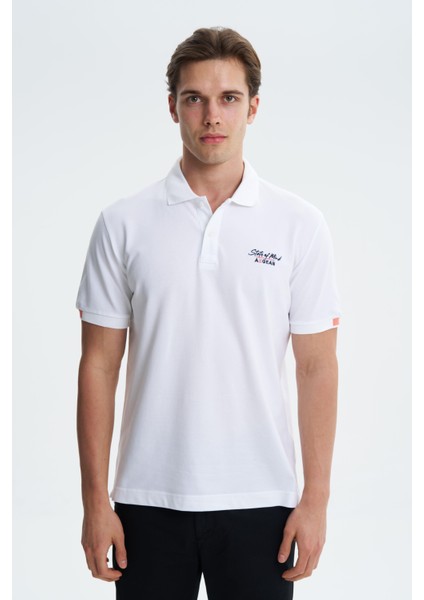 Erkek Likralı Pike Polo Yaka Tişört Y27374307701