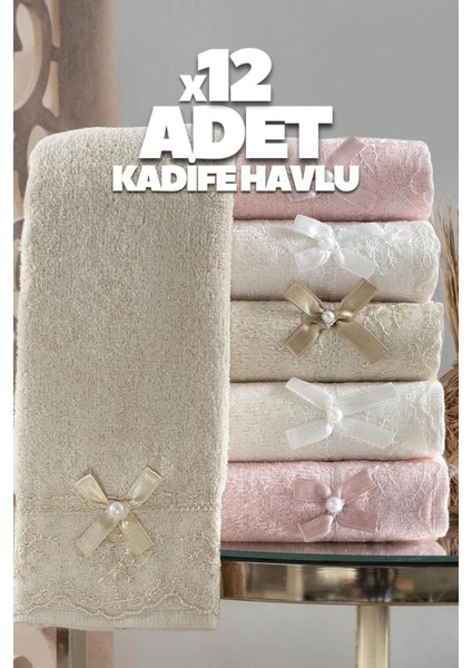 12'li Yumuşak Söz Nişan Düğün Sünnet Konvoy Araba Havlusu Havlu El Havlusu Mutfak Havlu 30X50 cm