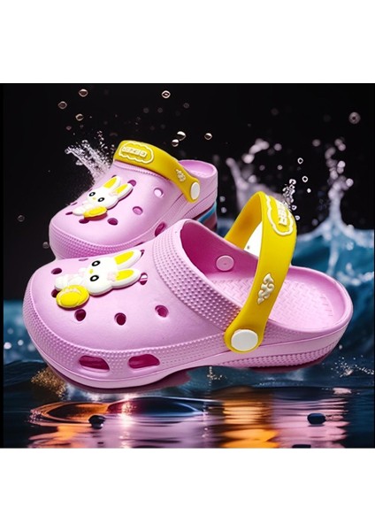 Çocuk Günlük Eva Tavşan Figürlü Delikli Plaj,deniz,havuz Sandalet Terlik fiyatları