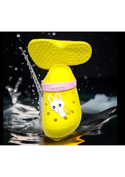 Çocuk Günlük Eva Tavşan Figürlü Delikli Plaj,deniz,havuz Sandalet Terlik fırsatları