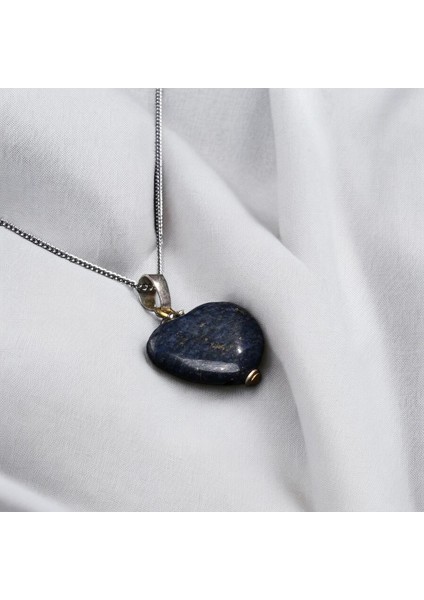 Kalp Kesim Lapis Lazuli Taşı Kolye