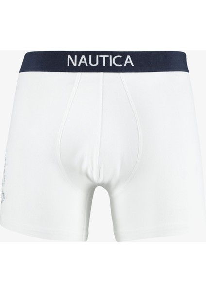 Nautıca Erkek Beyaz Desenli 3'lü Boxer X45001T.1BW