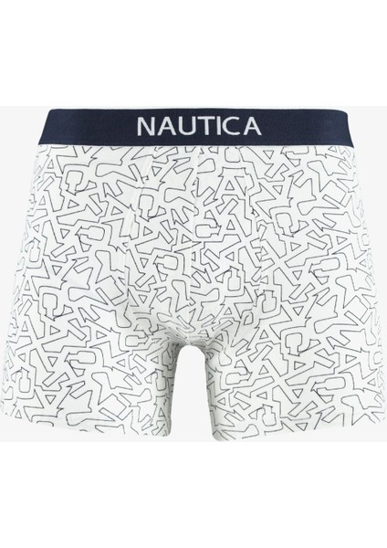 Nautıca Erkek Beyaz Desenli 3'lü Boxer X45001T.1BW