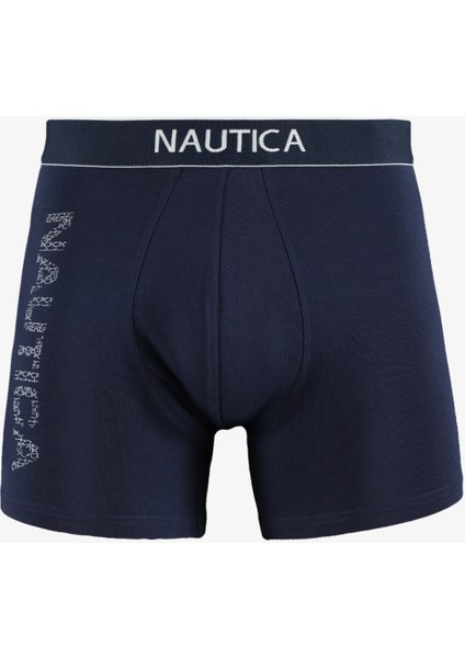 Nautıca Erkek Lacivert Desenli 3'lü Boxer X45001T.4NV
