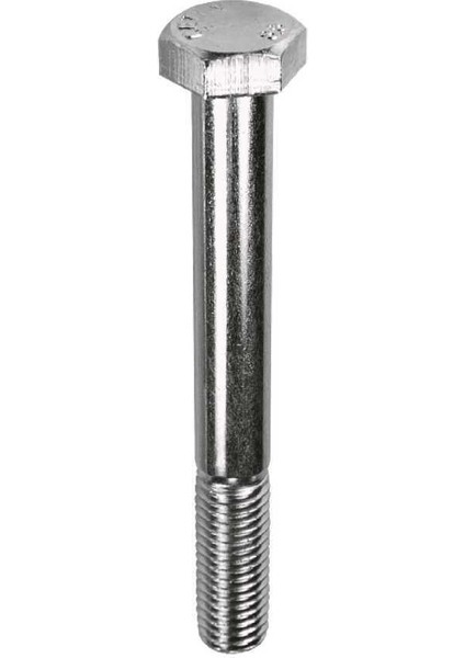 Çelik Civata 8 x 130 DIN931 Beyaz 50 Adet 8.8 Altıköşe