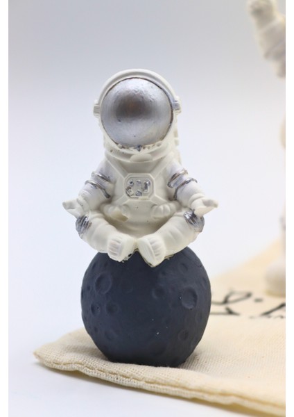 Astronot 3'lü Set Biblo Dekorasyon-El Yapımı-Masa Boy