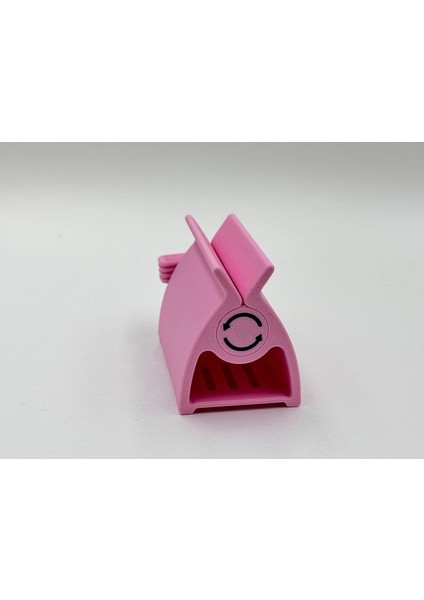 Diş Macun Sıkacağı Çevirmeli Pembe Plastik