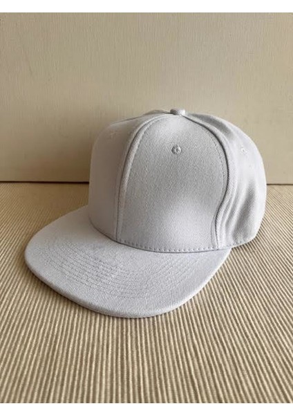 Düz Renk Basic Arkasından Ayarlanabilir Unisex Beyaz Renk Hip Hop Şapka