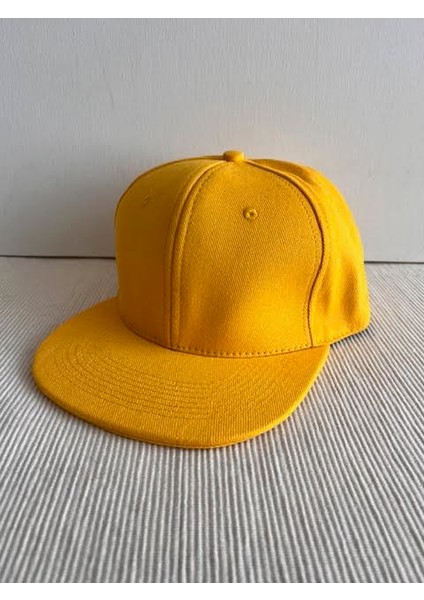 Düz Renk Basic Arkasından Ayarlanabilir Unisex Sarı Renk Hip Hop Şapka