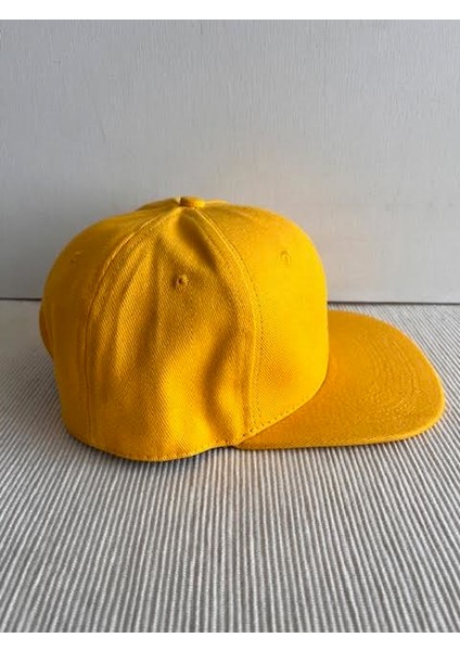 Düz Renk Basic Arkasından Ayarlanabilir Unisex Sarı Renk Hip Hop Şapka