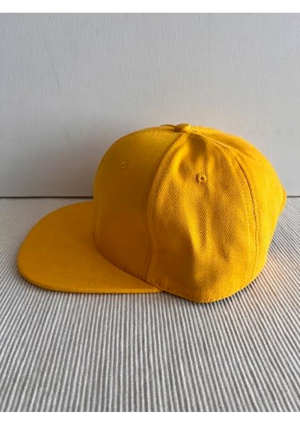 Düz Renk Basic Arkasından Ayarlanabilir Unisex Sarı Renk Hip Hop Şapka