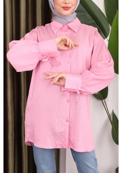 Pembe Kol Detaylı Tunik modelleri