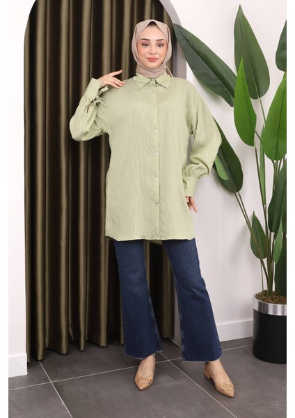 Mint Kol Detaylı Tunik fiyatları