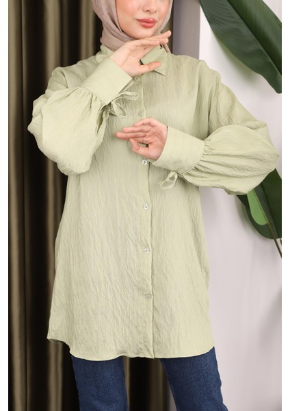 Mint Kol Detaylı Tunik modelleri