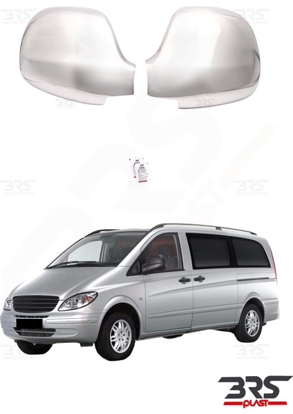 Mercedes Vito 2004-2010 Krom Ayna Kapağı Paslanmaz Çelik