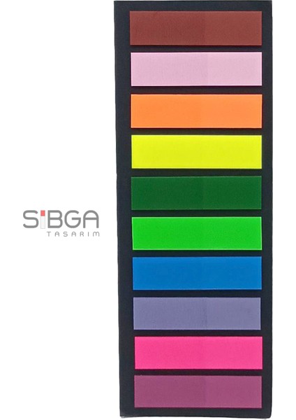 Şeffaf Renkli Postit Post-It Post It. Kitap Ayracı Ayraç Postit Sticker Not Kağıdı 200 Yaprak