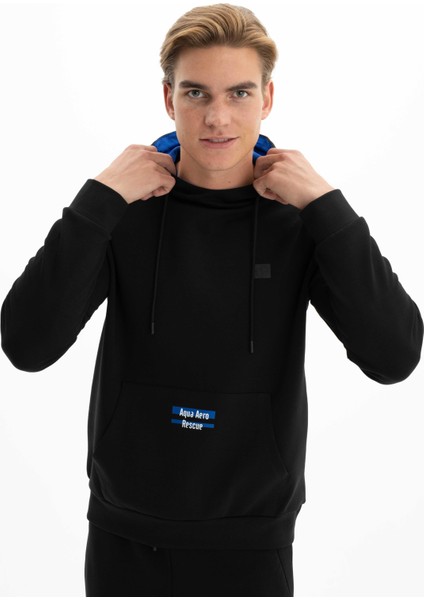 Erkek Slim Fit Likralı Kanguru Cepli Kapşonlu Sweatshirt K26254987701 modelleri