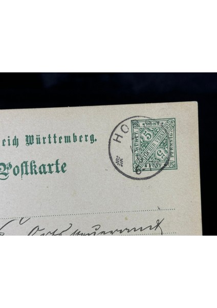 1898 Almanya Würrtemberg Krallığı Postakartı Antiye Resmi Pul 5 Pfennig Amtlicher Verkehr ve Damgalı Königreich Württemberg modelleri