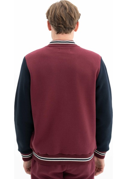 Erkek Şık Tarz Cepli Regular Fit Düğme Kapamalı Kolej Mont Sweatshirt K26264650001