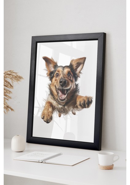 Yaramaz Köpek/sevimli Hayvanlar/ Ahşap Çerçeveli Poster/çerçeve Rengi:naturel