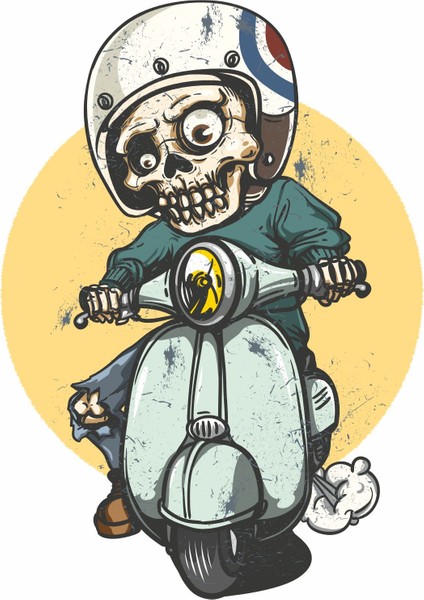 Kuru Kafa Kurukafa Vespa Sticker 00012