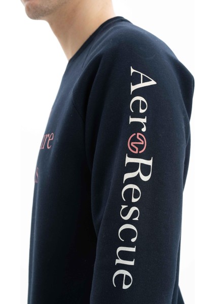 Erkek Yazı Baskılı Regular Fit Bisiklet Yaka Sweatshirt K26124600001 fırsatları