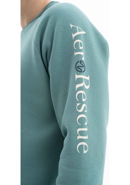 Erkek Yazı Baskılı Regular Fit Bisiklet Yaka Sweatshirt K26124600001 fırsatları