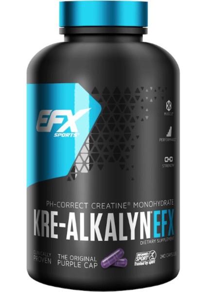 Kre-Alkalyn Ph-Correct Creatine U s patent 260 Kapsul (130 Servis)