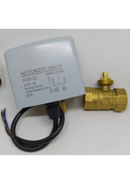 12-24 Vdc Mini Motorlu Vana Solenoid Elektrik Aktüatörlü Zon Kontrol