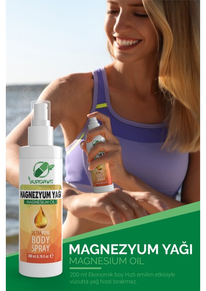 Magnezyum Yağı Ekonomik Boy 200 ml Aromasız