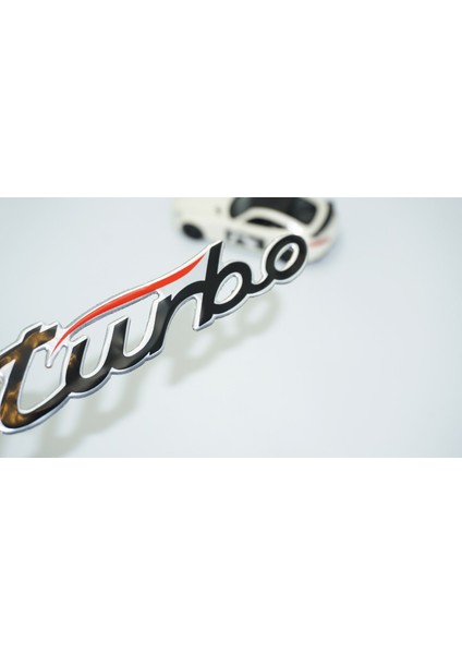 Turbo Krom Alüminyum Body Plaka 3m 3D Logo Amblem