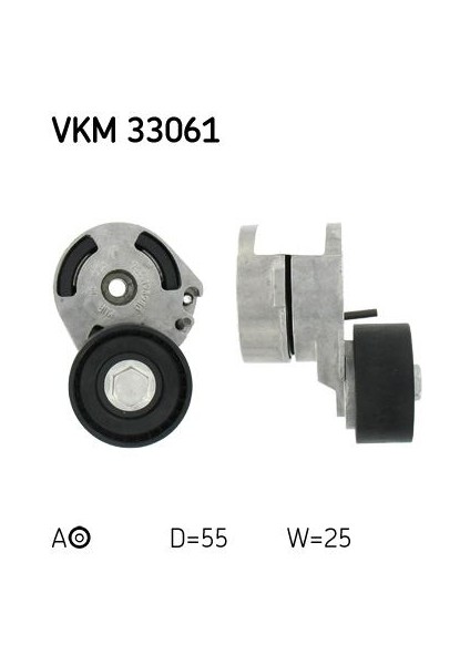 SKF-VKM33061 Alternatör Gergi Rulmanı Kütüklü P206 1.4hdı...