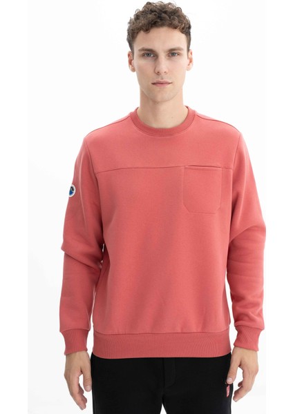 Erkek Regular Fit Cepli Bisiklet Yaka Sweatshirt K26124600601