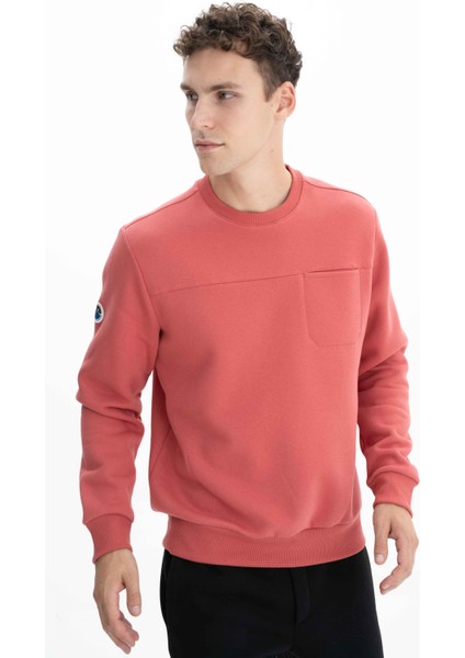 Erkek Regular Fit Cepli Bisiklet Yaka Sweatshirt K26124600601