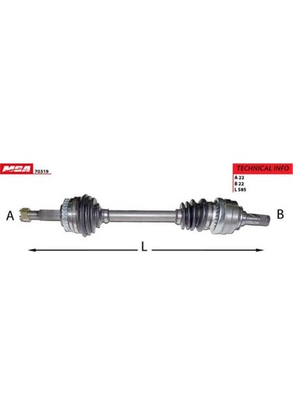 MGA-70319 Aks Komple Sol-(Abslı)-(Opel: Astra F 91 - 98 "...