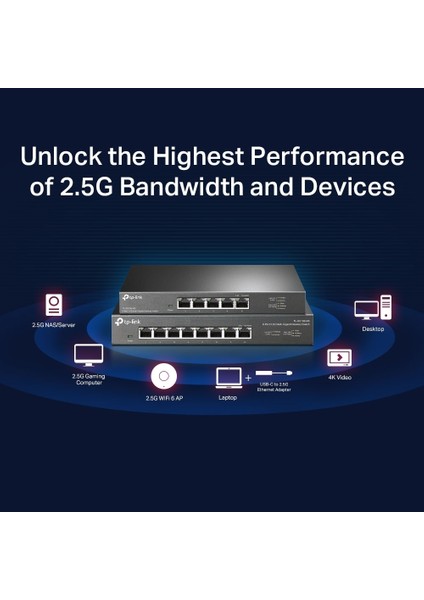 Tp-Lınk TL-SG105-M2 5port 10/100/1000 Yönetilemez Swıtch