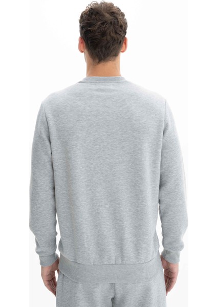 Erkek Baskılı 3 İplik Şardonlu Regular Fit Bisiklet Yaka Sweatshirt K26124600801 indirimleri