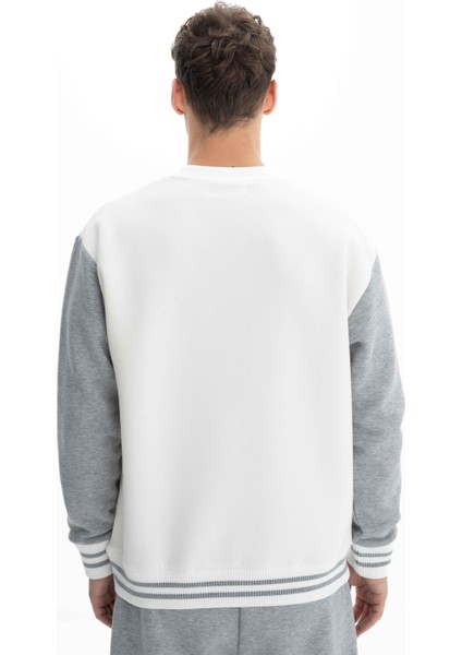 Erkek Relax Fit Bisiklet Yaka Sweatshirt K26124600701