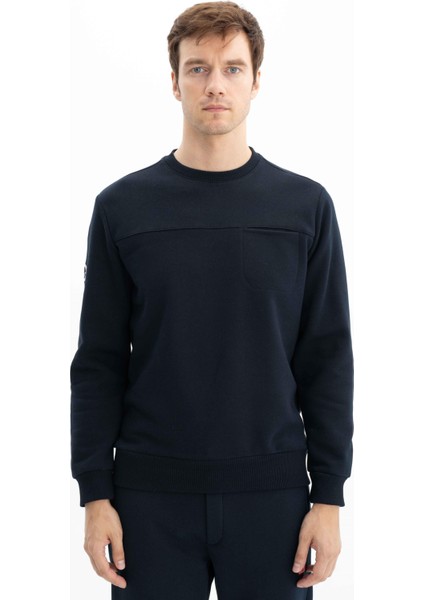 Erkek Regular Fit Cepli Bisiklet Yaka Sweatshirt K26124600601