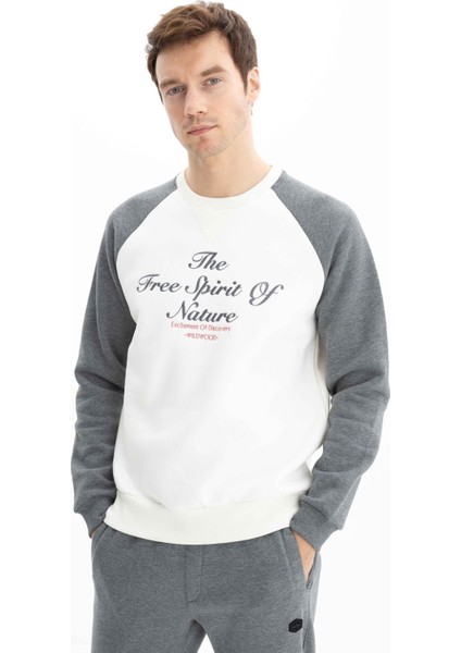 Erkek Regular Fit Baskı Yazılı Bisiklet Yaka Sweatshirt K26124600301 modelleri