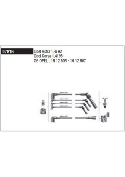 DOD-7816 Buji Kablo Tk Astra1.4 16V-CORSA 1.2-1.4 Ie 94