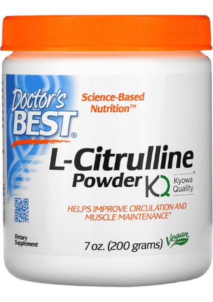 Doctor's Best L-Citrulline Powder Kq - Kyowa Quality 200 Gr usa Version